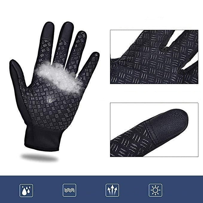 Waterbestendige en Winddichte Handschoenen – Zachte Fleece Voering Thermo Touchscreen Compatibel – Unisex Winter Handschoenen Outdoor Sport Fietsen Wandelen