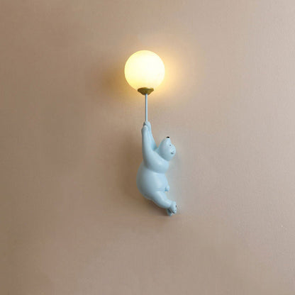 LED Wandlamp Beer met Ballon Wit Kinderkamer Nachtlampje Hars