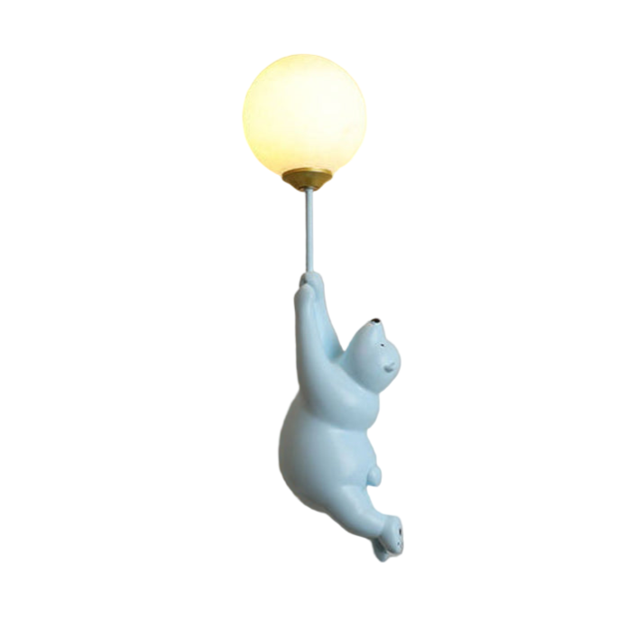 LED Wandlamp Beer met Ballon Wit Kinderkamer Nachtlampje Hars