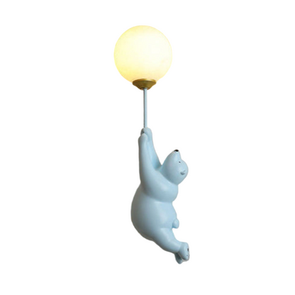 LED Wandlamp Beer met Ballon Wit Kinderkamer Nachtlampje Hars