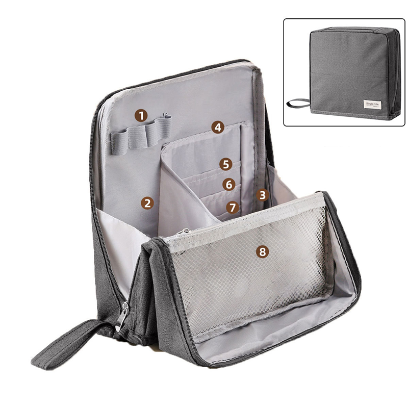 Georganiseerde Reiscosmeticatas – Compacte Make-up Organizer voor Onderweg