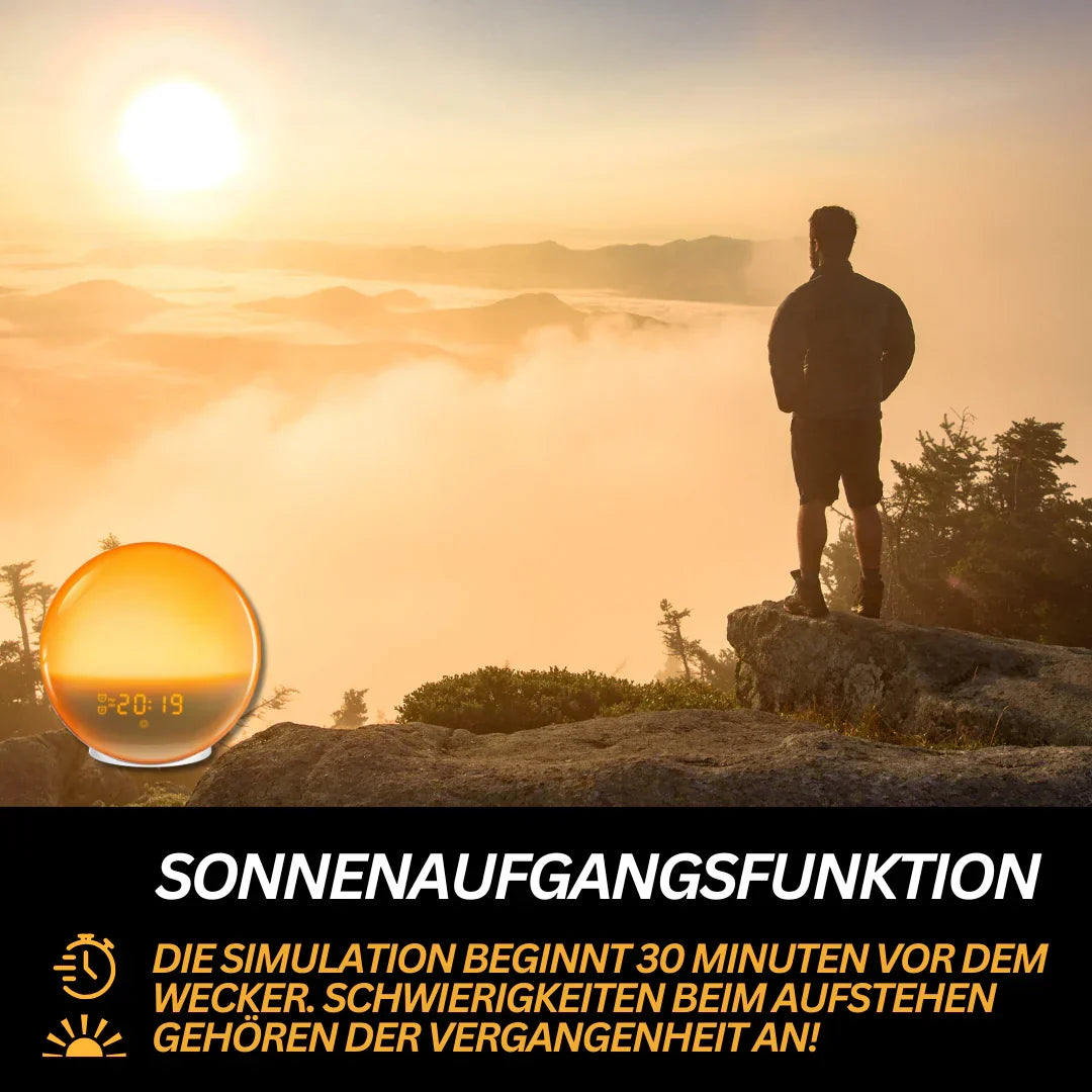 Lichtwekker met Natuurgeluiden & Zonsopgang – Zacht Wakker Worden met Licht en Geluid