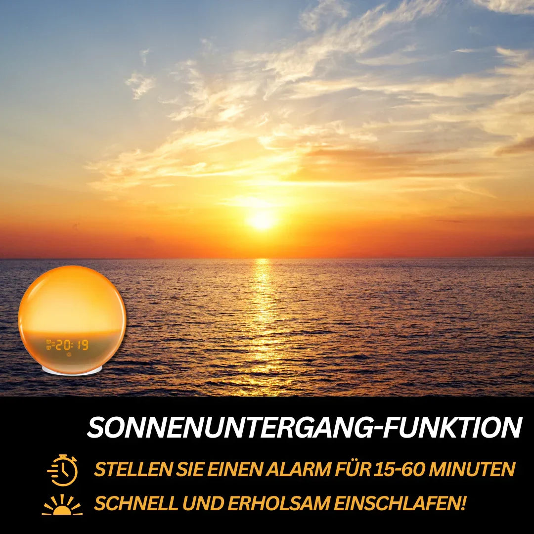 Lichtwekker met Natuurgeluiden & Zonsopgang – Zacht Wakker Worden met Licht en Geluid