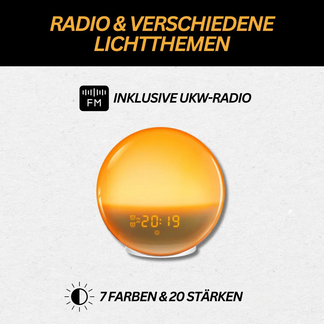 Lichtwekker met Natuurgeluiden & Zonsopgang – Zacht Wakker Worden met Licht en Geluid