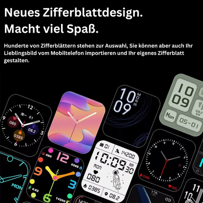 Smartwatch met Gezondheidsmeting Hartslagmeter Bloeddruk Zuurstofniveau Zwart Roze
