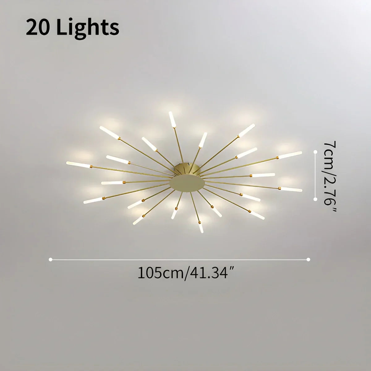 LED Plafondlamp Metaal 20-42 Lichtpunten Zwart Goud Woonkamer Eetkamer Stervorm Design Dimbaar Moderne Verlichting Grote Ruimtes