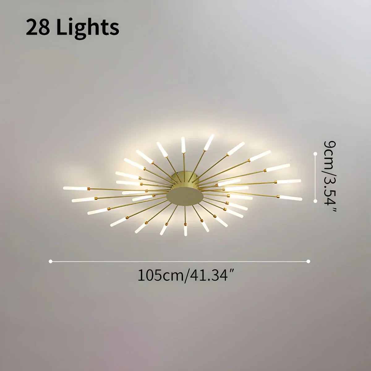 LED Plafondlamp Metaal 20-42 Lichtpunten Zwart Goud Woonkamer Eetkamer Stervorm Design Dimbaar Moderne Verlichting Grote Ruimtes
