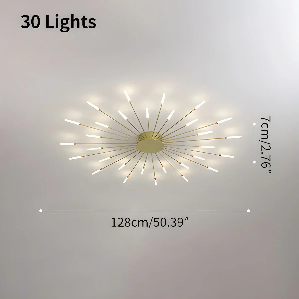 LED Plafondlamp Metaal 20-42 Lichtpunten Zwart Goud Woonkamer Eetkamer Stervorm Design Dimbaar Moderne Verlichting Grote Ruimtes