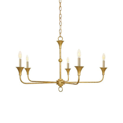 Kaarslamp Kroonluchter Messing Metaal Goud Zwart Wit Nikkel Woonkamer Eetkamer 5 6 Armen Hanglamp Vintage Kaarsenkroonluchter