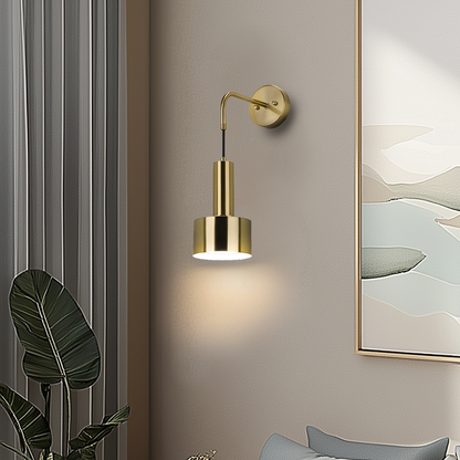 Wandlamp Goud Industrieel Set 2 Hangende Kap Metaal Afstandsbediening Dimbaar RGB Slaapkamer