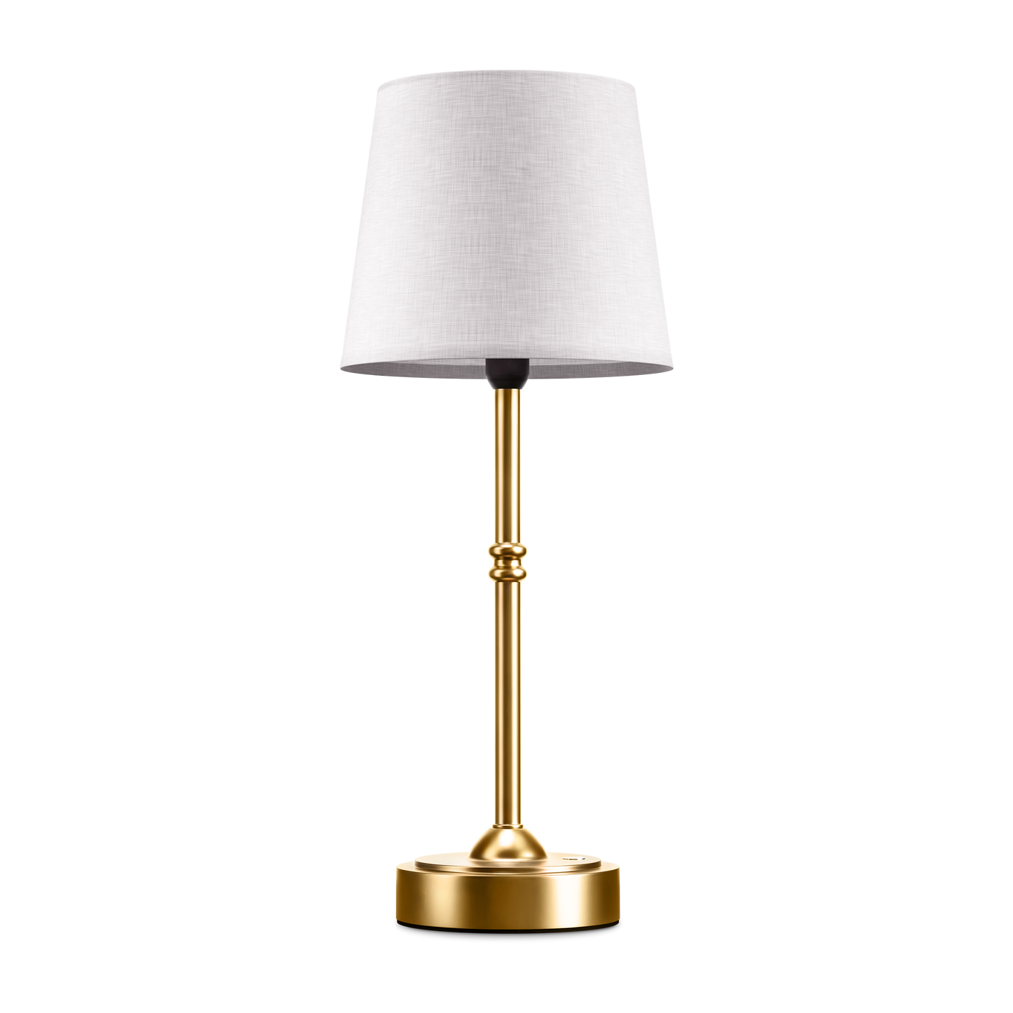 Tafellamp Oplaadbaar Draadloos Goud Wit Kap 40cm USB-C Touch Dimbaar Slaapkamer Woonkamer