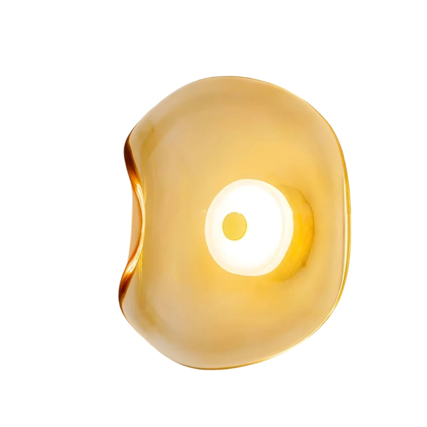 Wandlamp Gebogen Glas LED Sculpturaal Nordisch Goud Zwart 25cm Woonkamer Slaapkamer