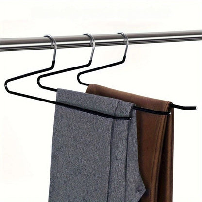 Metalen Broekenhanger Z-Vorm Roestvrij Staal 10 Stuks – Ruimtebesparend Ophangsysteem Kledingkast Garderobe Organiser