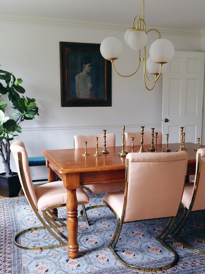 Zwanenhals Kroonluchter Ø76 cm – 8-Lichts Hanglamp met Glazen Bollen Goud/Zwart