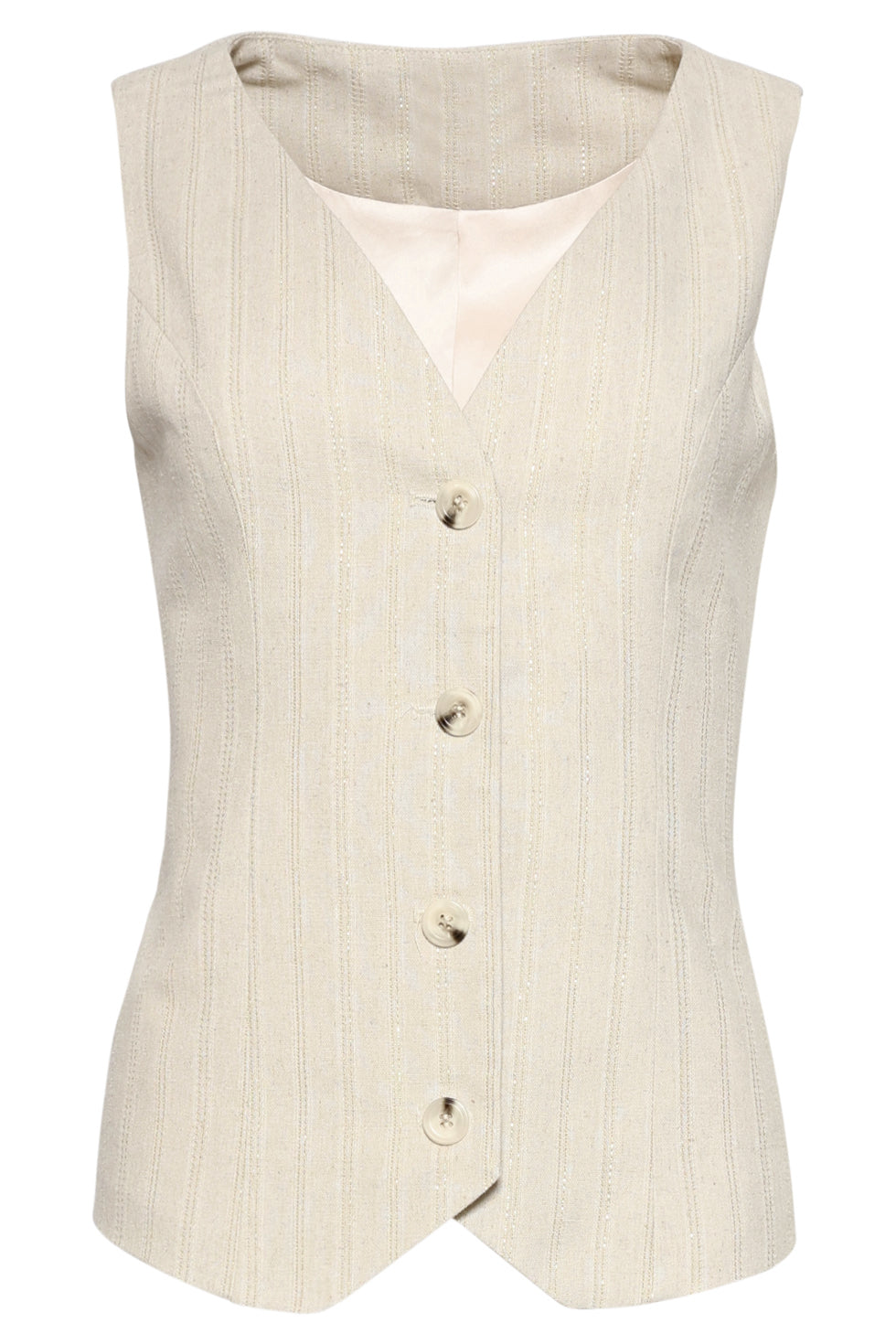 Gouden Glitter Gilet | Mouwloos Dames Vest 1