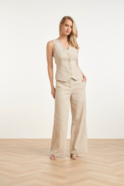 Gouden Glitter Gilet | Mouwloos Dames Vest 2