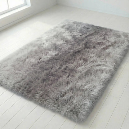 Hoogpolig Pluche Vloerkleed met Kleurverloop – Antislip & 4cm Dikte voor Luxe Comfort in Woonkamer, Slaapkamer of Gang