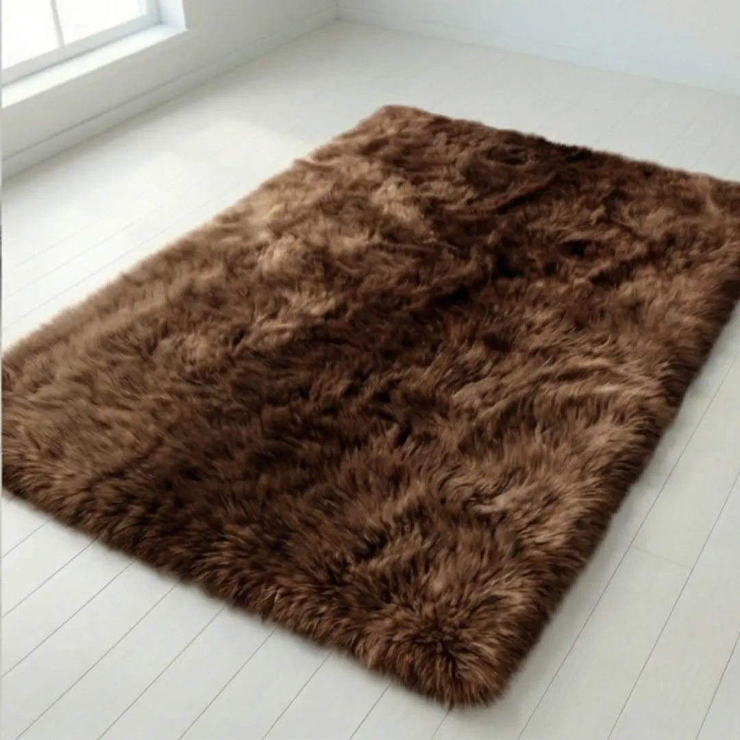 Hoogpolig Pluche Vloerkleed met Kleurverloop – Antislip & 4cm Dikte voor Luxe Comfort in Woonkamer, Slaapkamer of Gang