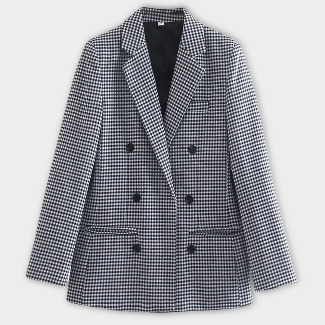 Dames Blazer Geruit Modieus Design - StudioMarella