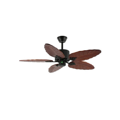Tropische Plafondventilator met Verlichting en Afstandsbediening – Natuurlijk Design met Glazen Kap