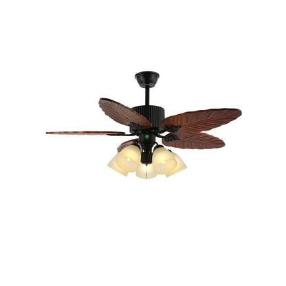 Plafondventilator met Houten Bladen en Verlichting – Modern Design met 6 Snelheden