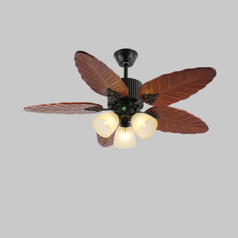 Plafondventilator met Houten Bladen en Verlichting – Modern Design met 6 Snelheden