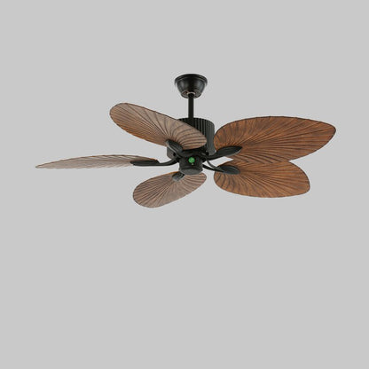 Tropische Houten Plafondventilator met Verlichting – Afstandsbediening 6 Snelheden
