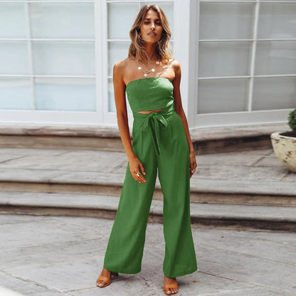 Vrouwelijke Jumpsuit Zwart Warme Winter Collectie