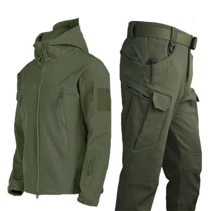Heren Softshell Set - Warme Jas en Broek voor Outdoor Winter