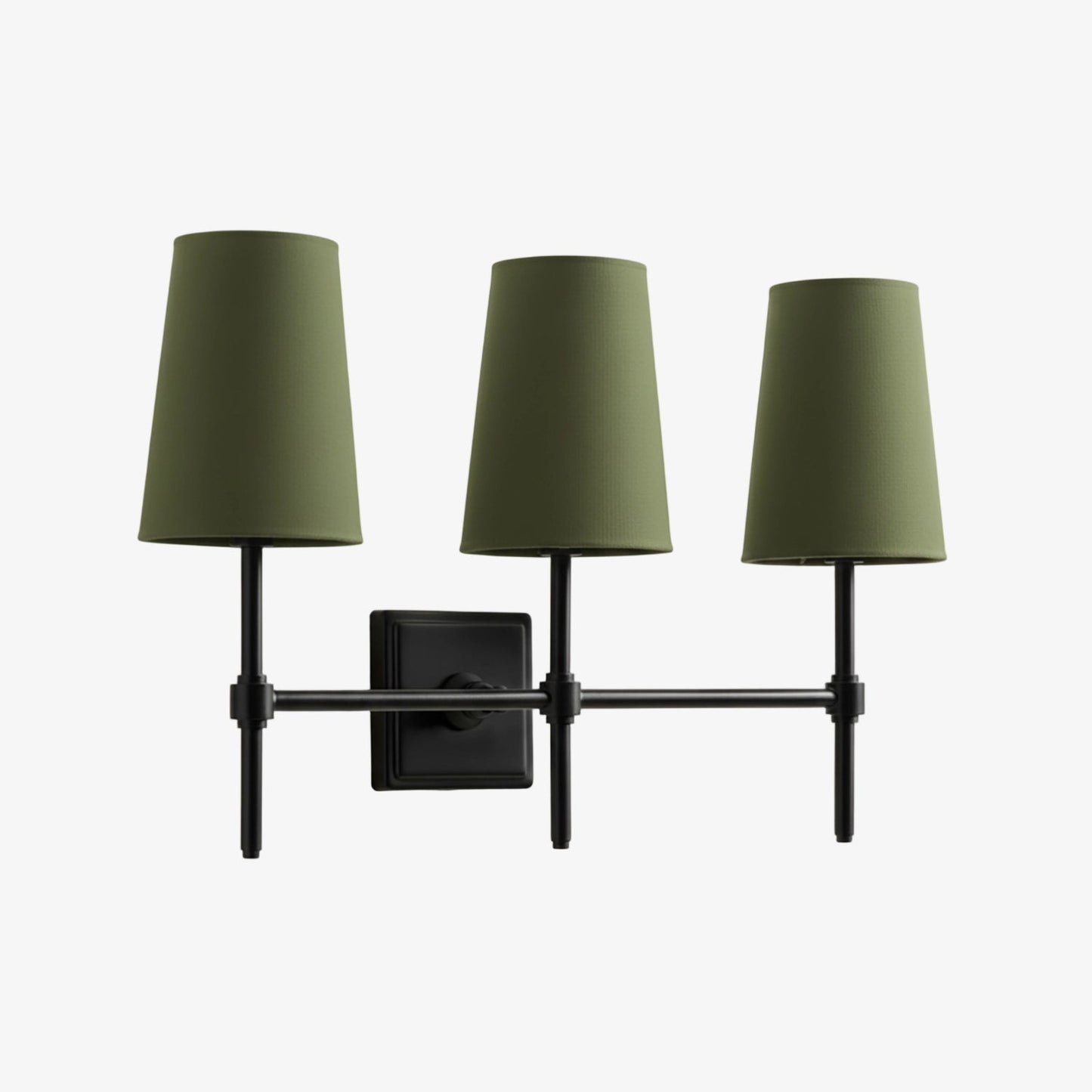 Wandlamp met linnen kap - retro metalen wandverlichting voor slaapkamer en gang