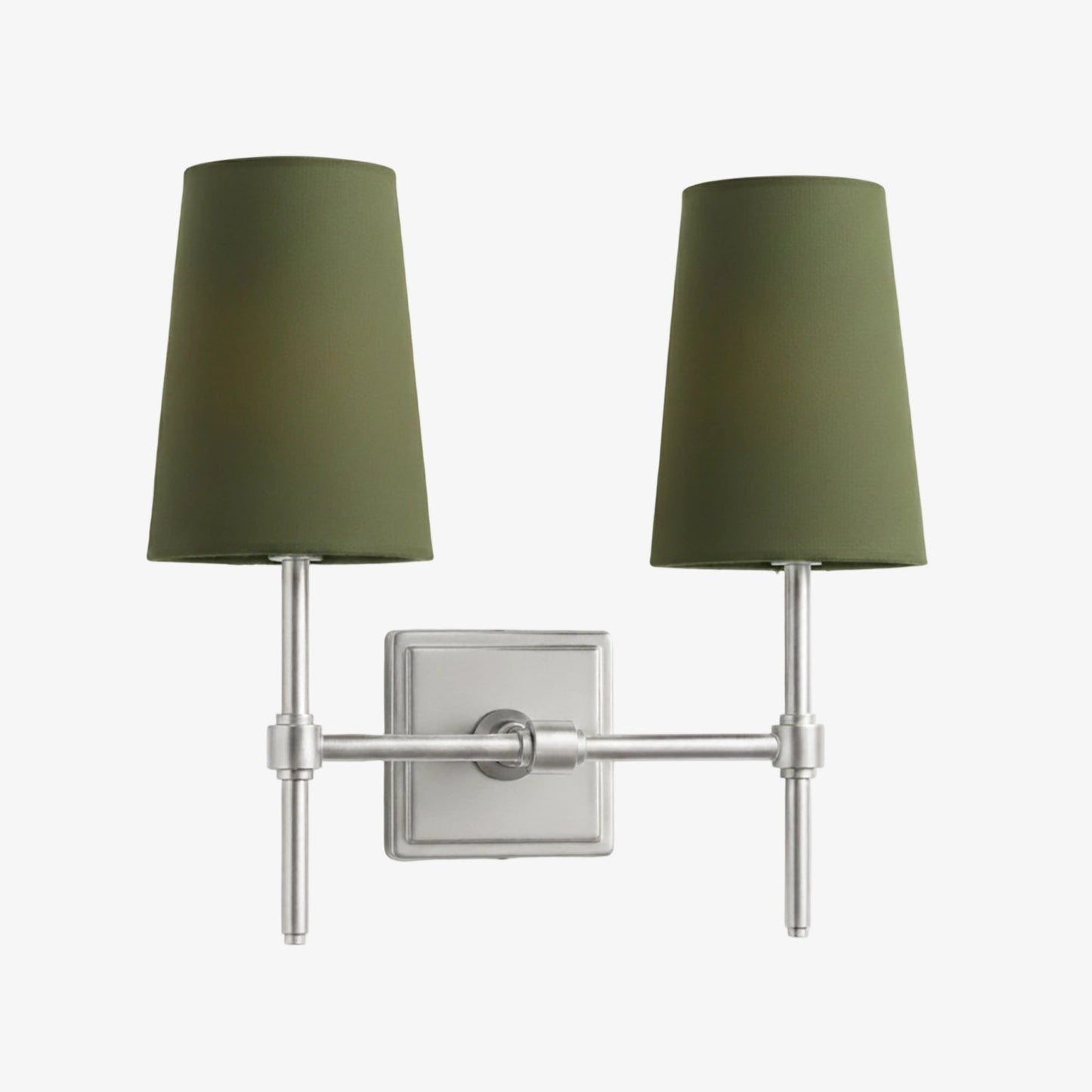 Wandlamp met linnen kap - retro metalen wandverlichting voor slaapkamer en gang