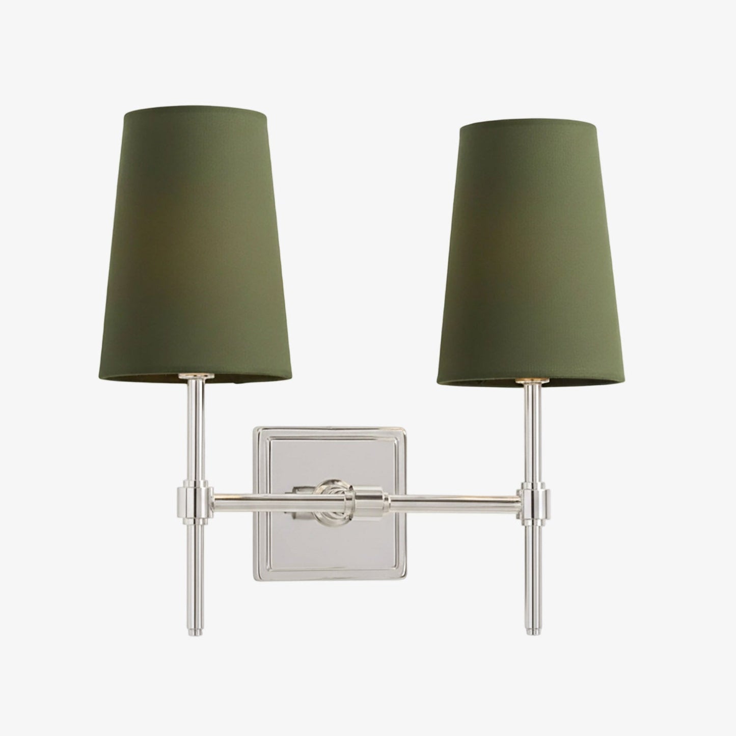 Wandlamp met linnen kap - retro metalen wandverlichting voor slaapkamer en gang