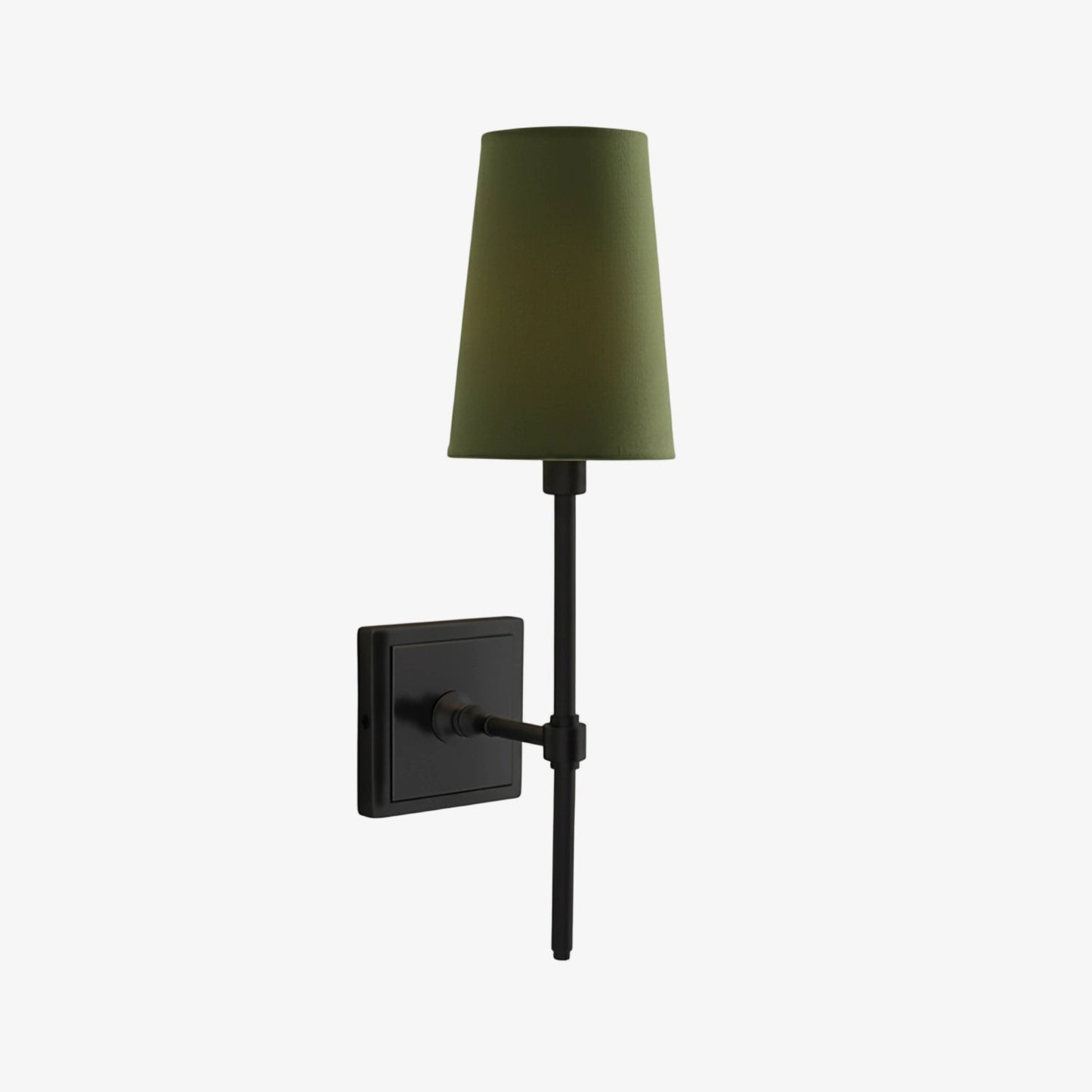 Wandlamp met linnen kap - retro metalen wandverlichting voor slaapkamer en gang