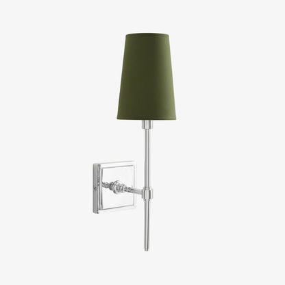 Wandlamp met linnen kap - retro metalen wandverlichting voor slaapkamer en gang