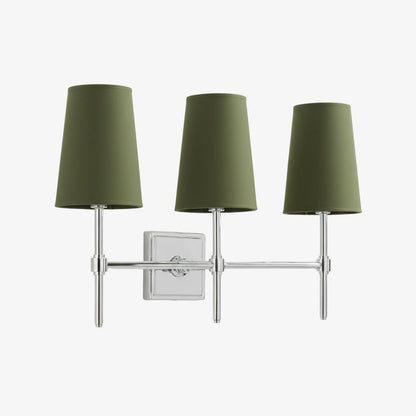 Wandlamp met linnen kap - retro metalen wandverlichting voor slaapkamer en gang