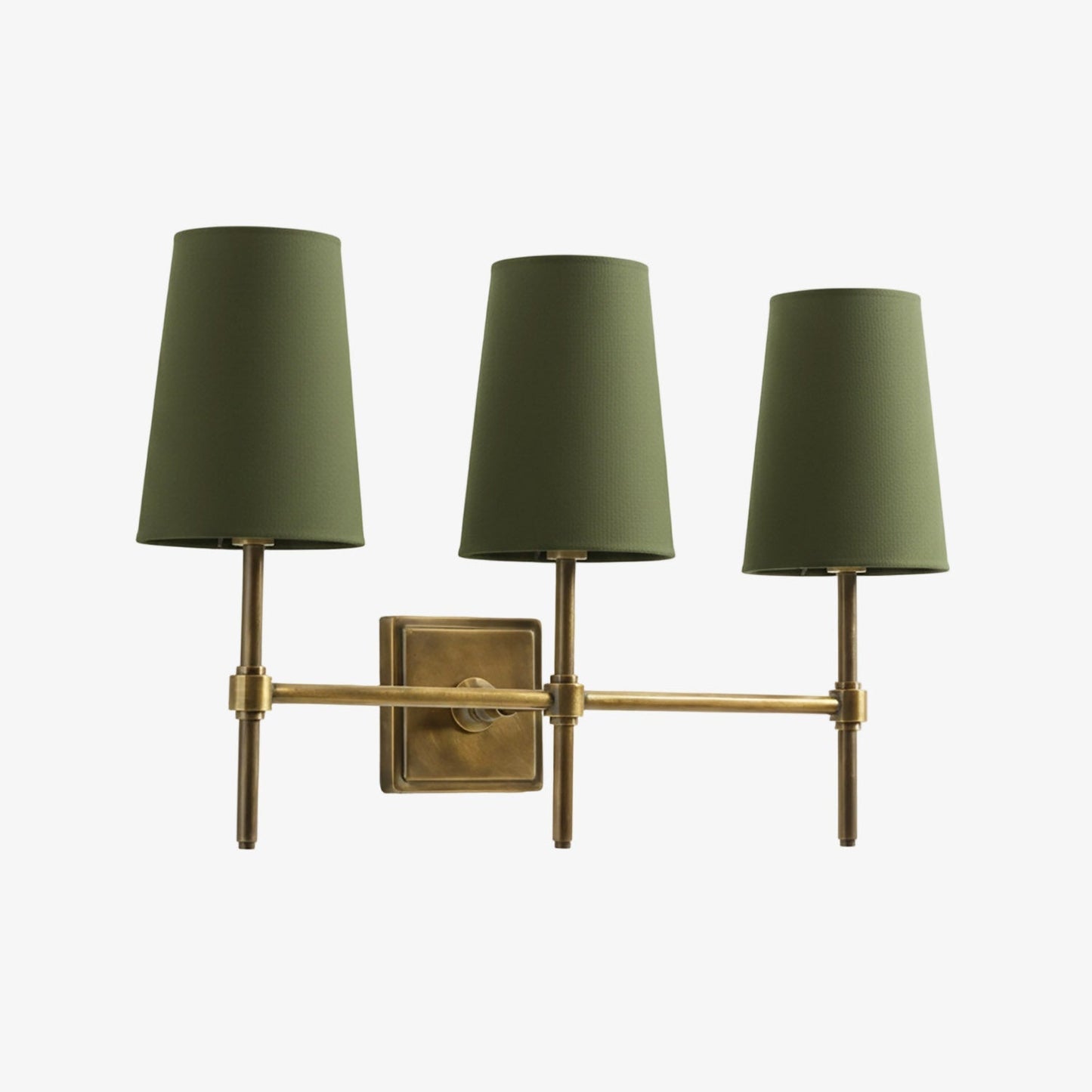 Wandlamp met linnen kap - retro metalen wandverlichting voor slaapkamer en gang