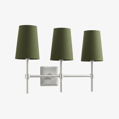 Wandlamp met linnen kap - retro metalen wandverlichting voor slaapkamer en gang