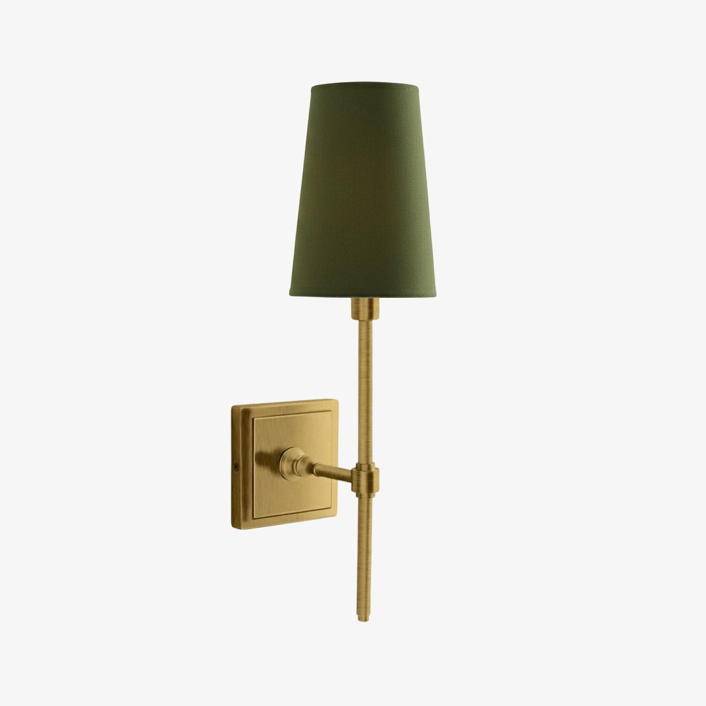Wandlamp met linnen kap - retro metalen wandverlichting voor slaapkamer en gang