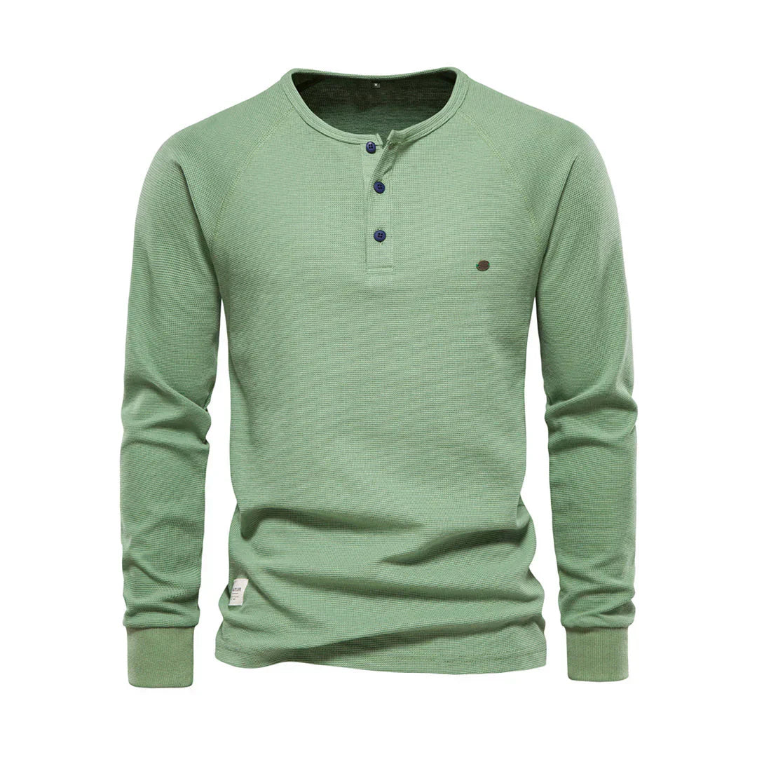 Heren Overhemd Lange Mouw Ronde Hals Knoopsluiting Comfortabel