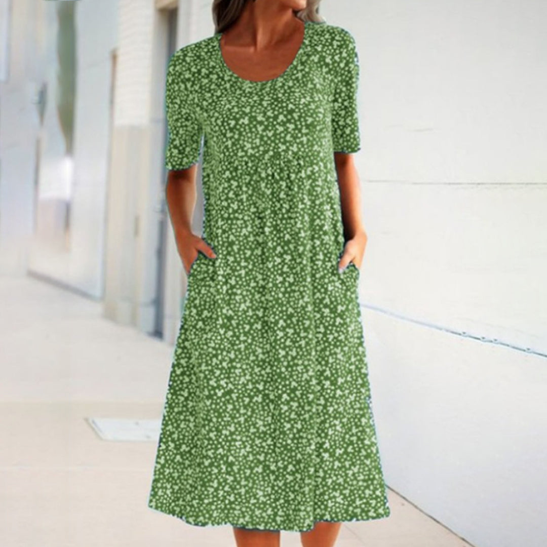 Vrouwelijke Zomerjurk Bloemenprint Casual Jurk