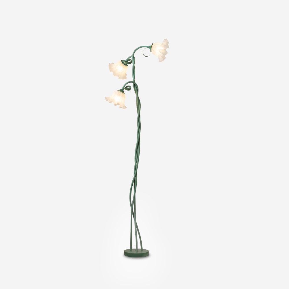 Vloerlamp Bloem Design Groen Wit Metaal 170cm 2-3 Lichts LED Sfeerlamp Woonkamer Slaapkamer