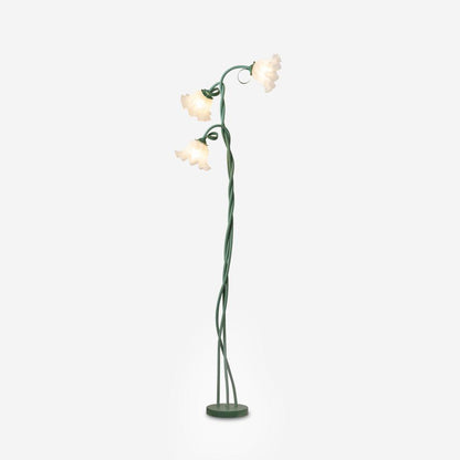Vloerlamp Bloem Design Groen Wit Metaal 170cm 2-3 Lichts LED Sfeerlamp Woonkamer Slaapkamer