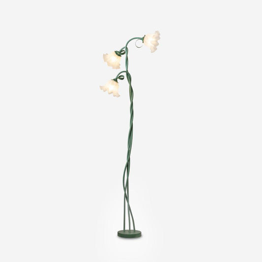 Vloerlamp Bloem Design Groen Wit Metaal 170cm 2-3 Lichts LED Sfeerlamp Woonkamer Slaapkamer