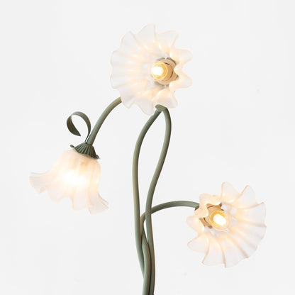 Vloerlamp Bloem Design Groen Wit Metaal 170cm 2-3 Lichts LED Sfeerlamp Woonkamer Slaapkamer