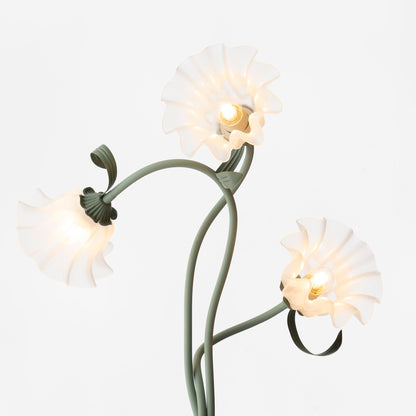Vloerlamp Bloem Design Groen Wit Metaal 170cm 2-3 Lichts LED Sfeerlamp Woonkamer Slaapkamer