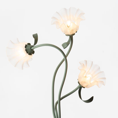 Vloerlamp Bloem Design Groen Wit Metaal 170cm 2-3 Lichts LED Sfeerlamp Woonkamer Slaapkamer