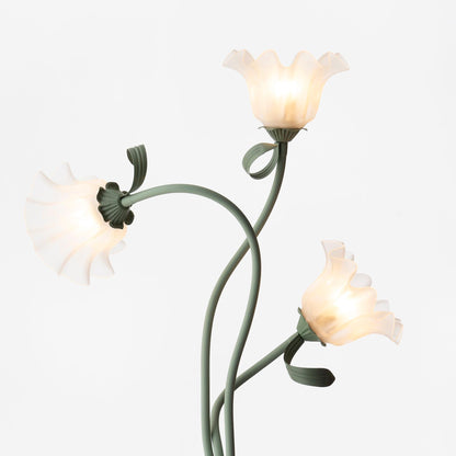 Vloerlamp Bloem Design Groen Wit Metaal 170cm 2-3 Lichts LED Sfeerlamp Woonkamer Slaapkamer