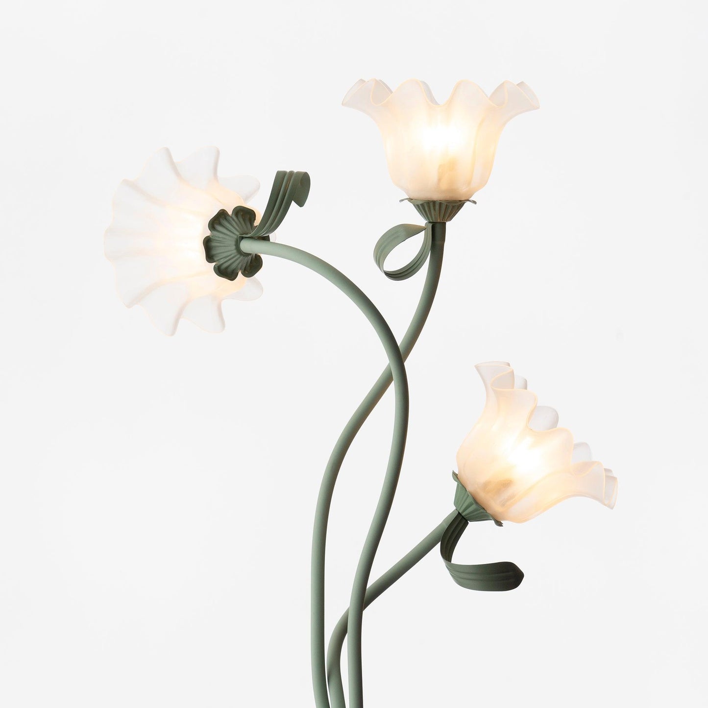 Vloerlamp Bloem Design Groen Wit Metaal 170cm 2-3 Lichts LED Sfeerlamp Woonkamer Slaapkamer
