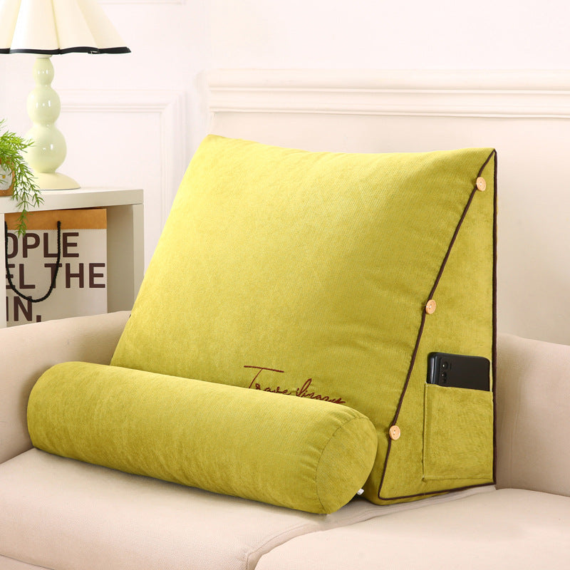 Rugsteunkussen Wigvorm Spandex 45x45x20cm Lezen Sofa Bed | Driehoekskussen Leeskussen Ergonomisch
