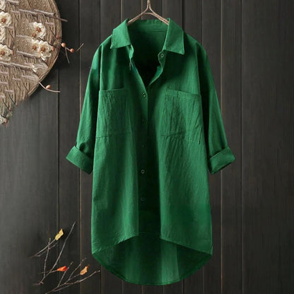Vrouwelijke Blouse Losse Vrouwelijke Snit Elegant Design